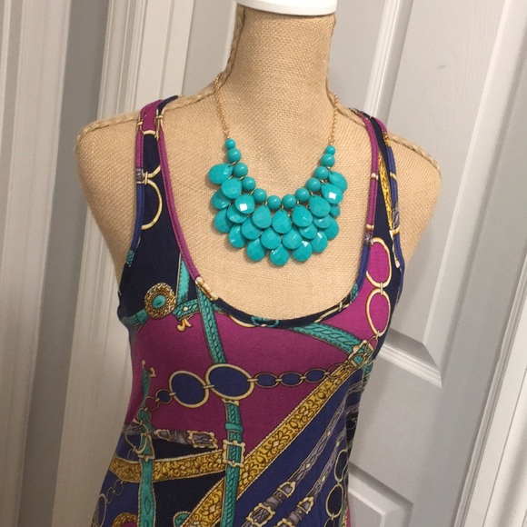 Hi Low Maxi Belt Chain Summer Dress - Picture 3 of 8